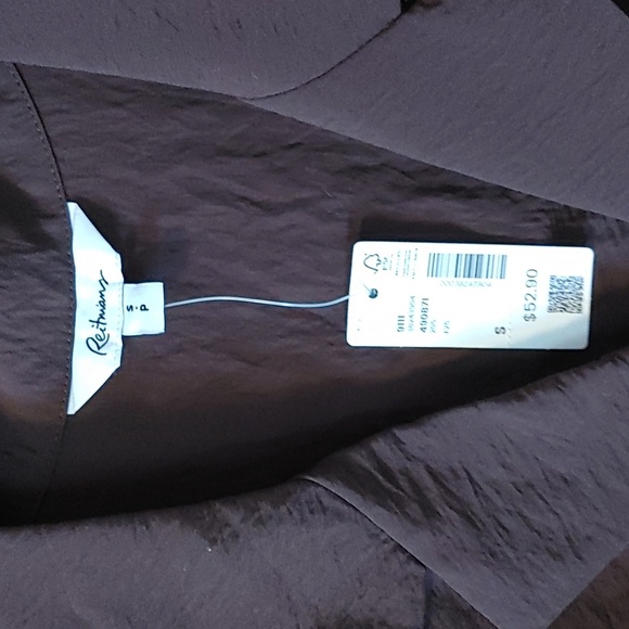 Women's Brown Notched Collar Button Down Top Size Small - Picture 8 of 12